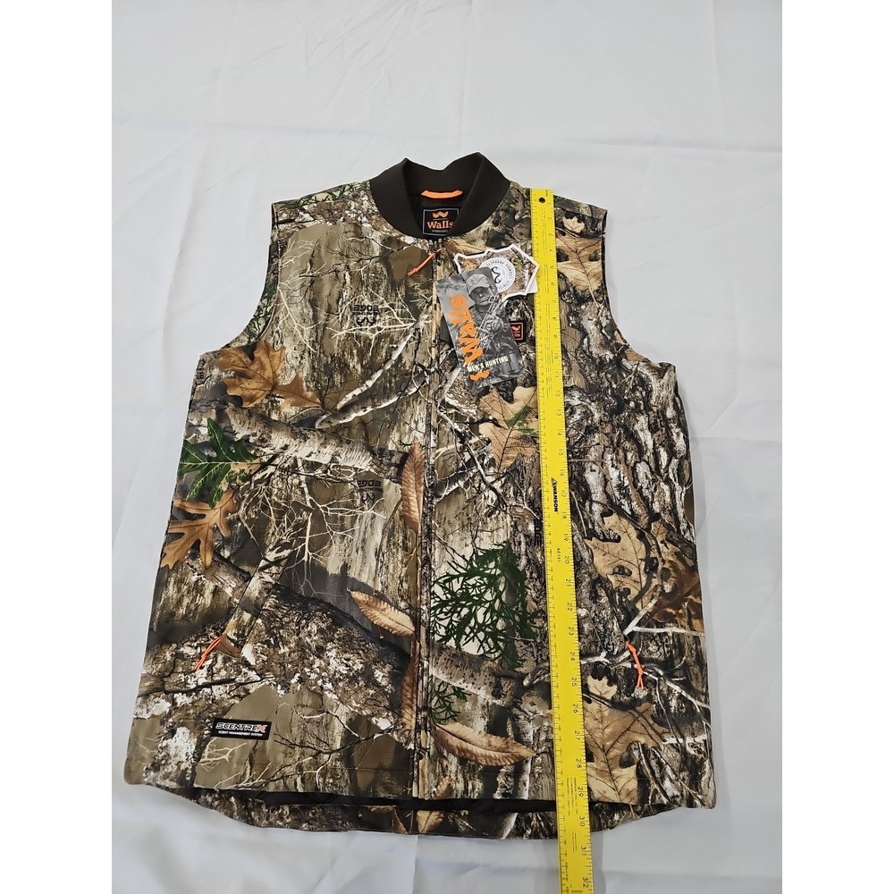 Walls‎ Insulated Real Tree Camo Outdoors Sentrex Vest Mens Size Large